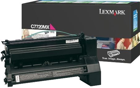 Lexmark C7720MX Magenta Extra High Yield Return Program Print Cartridge, Works with Lexmark C772dn C772dtn C772n and X772e Printers, Up to 15000 pages @ approximately 5% coverage, New Genuine Original OEM Lexmark Brand, UPC 734646256216 (C7720-MX C7720M C7720 C772-0MX)
