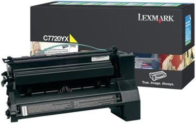 Lexmark C7720MX Yellow Extra High Yield Return Program Print Cartridge, Works with Lexmark C772dn C772dtn C772n and X772e Printers, Up to 15000 pages @ approximately 5% coverage, New Genuine Original OEM Lexmark Brand, UPC 734646256223 (C7720-YX C7720Y C7720 C772-0YX)