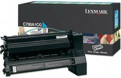 Lexmark C780A1CG Cyan Return Program Print Cartridge, Works with Lexmark C780dn C780dtn C780n C782dn C782dtn C782n and X782e Printers, Up to 6000 standard pages in accordance with ISO/IEC 19798, New Genuine Original OEM Lexmark Brand, UPC 734646018241 (C780-A1CG C780 A1CG C780A1C C780A1 C780A)