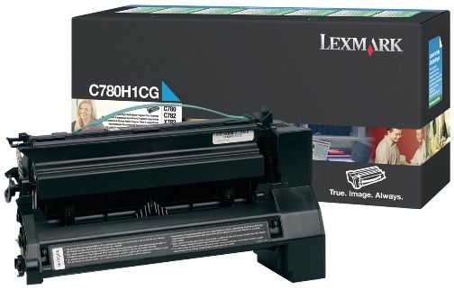 Lexmark C780H1CG Cyan High Yield Return Program Print Cartridge, Works with Lexmark C780dn C780dtn C780n C782dn C782dtn C782n and X782e Printers, Up to 10000 standard pages in accordance with ISO/IEC 19798, New Genuine Original OEM Lexmark Brand, UPC 734646018395 (C780-H1CG C780 H1CG C780H1C C780H1 C780H)