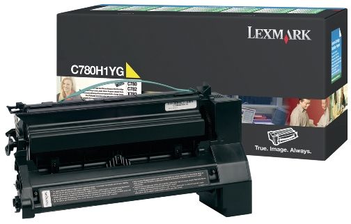 Lexmark C780H1YG Yellow High Yield Return Program Print Cartridge, Works with Lexmark C780dn C780dtn C780n C782dn C782dtn C782n and X782e Printers, Up to 10000 standard pages in accordance with ISO/IEC 19798, New Genuine Original OEM Lexmark Brand, UPC 734646018449 (C780-H1YG C780 H1YG C780H1Y C780H1 C780H)