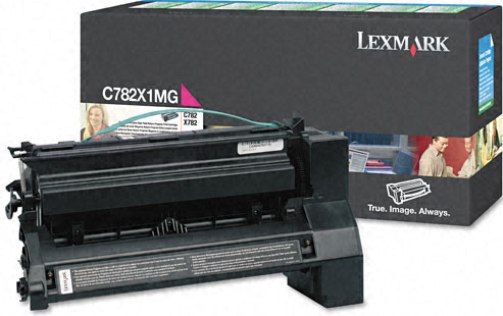 Lexmark C782X1MG Magenta Extra High Yield Return Program Print Cartridge, Works with Lexmark C782dn C782dtn C782n and X782e Printers, Up to 15000 standard pages in accordance with ISO/IEC 19798, New Genuine Original OEM Lexmark Brand, UPC 734646018784 (C782-X1MG C782 X1MG C782X1M C782X1 C782X)