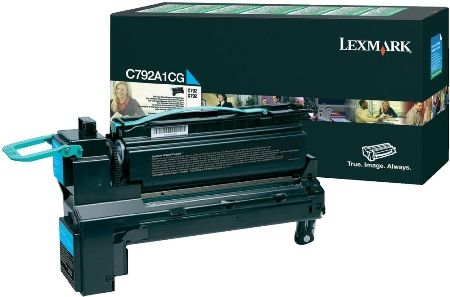 Lexmark C792A1CG Cyan Return Program Print Cartridge For use with Lexmark X792de, X792dte, X792dtfe, X792dtme, X792dtpe, X792dtse, C792de, C792dte, C792e and C792dhe Printers, Up to 6000 standard pages in accordance with ISO/IEC 19798, New Genuine Original Lexmark OEM Brand, UPC 734646194228 (C792-A1CG C792 A1CG C792A-1CG C792A1C C792A1)