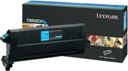 Lexmark C9202CH Cyan Toner Cartridge, Works with Lexmark C920 C920dn C920dtn and C920n Printers, Up to 14,000 pages @ approximately 5% coverage, New Genuine Original OEM Lexmark Brand, UPC 734646034210 (C9202-CH C9202 CH)