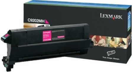 Lexmark C9202MH Magenta Toner Cartridge, Works with Lexmark C920 C920dn C920dtn and C920n Printers, Up to 14000 pages @ approximately 5% coverage, New Genuine Original OEM Lexmark Brand, UPC 734646034227 (C9202-MH C9202 MH)