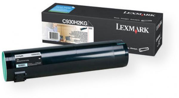 Lexmark C930H2KG Black High Yield Toner Cartridge For use with Lexmark C935dtn, C935dn, C935hdn and C935dttn Printers, Average Yield Up to 38000 standard pages in accordance with ISO/IEC 19798, Lexmark Cartridge Collection Program, New Genuine Original Lexmark OEM Brand, UPC 734646299770 (C930-H2KG C930H-2KG C930H2K C930H2)