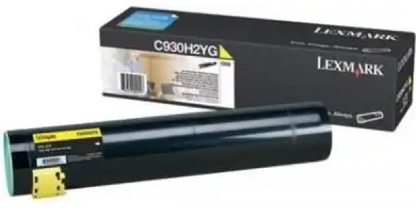 Lexmark C930H2YG Yellow High Yield Toner Cartridge For use with Lexmark C935dtn, C935dn, C935hdn and C935dttn Printers, Average Yield Up to 24000 standard pages in accordance with ISO/IEC 19798, Lexmark Cartridge Collection Program, New Genuine Original Lexmark OEM Brand, UPC 734646299800 (C930-H2YG C930H-2YG C930H2Y C930H2)