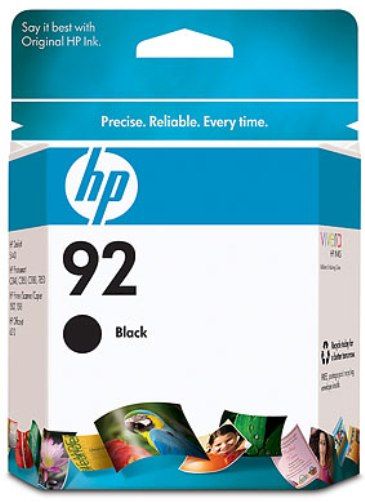 HP Hewlett Packard C9362WN HP 92 Black Inkjet Print Cartridge, Work with HP Deskjet 5440 Photo Printer, HP Officejet 6310 All-in-One, HP Photosmart C3180 All-in-One & HP PSC 1510 All-in-One Printer, Average cartridge yields 210 standard pages, New Genuine Original OEM HP Hewlett Packard brand, UPC 829160958996 (C93-62WN C93 62WN C9362W C9362)