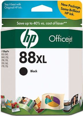 HP Hewlett Packard C9396AN HP 88XL Black Officejet Ink Cartridge For use with HP Officejet Pro K5400 K5400dtn K5400tn K550 K550dtn K550dtwn K8600 K8600 K8600dn K8600dn Printers, HP Officejet Pro L7580 L7590 L7680 L7780 All-in-One Printers, 2450 pages yield, New Genuine Original OEM HP Hewlett Packard Brand, UPC 882780169517 (C93-96AN C93 96AN C9396 HP88XL HP-88XL)