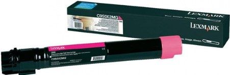 Lexmark C950X2MG Magenta Extra High Yield Toner Cartridge For use with Lexmark C950de Printer, Average Yield Up to 22000 standard pages in accordance with ISO/IEC 19798, New Genuine Original Lexmark OEM Brand, UPC 734646227704 (C950-X2MG C950X-2MG C950X2M C950X2)