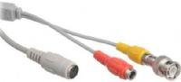 Clover CA004 6Pin Din Breakout Cable to RCA Connection, Converts 6pin din cable into RCA connection for systems that require RCA inputs, Add a BNC connector to the RCA jack to convert to a BNC connection for BNC inputs (BNC connectors not included) (CA-004 CA 004) 