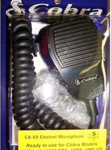 Cobra CA69 Electret CB Microphone, 5 Pin Din Locking electret replacement microphone (CA-69 CA 69)