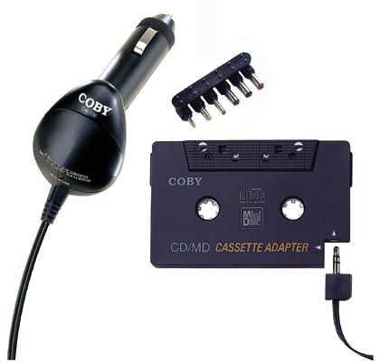   Adapter on Coby Ca706 Cd Md Mp3 Car Kit Adapter  800ma Universal Dc Car Converter