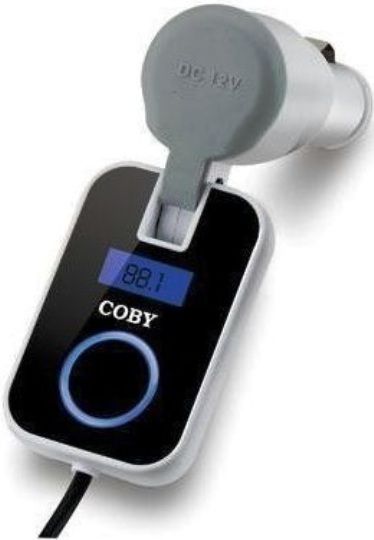 Coby CA-745 Car FM transmitter  With Digital Display, LCD Display with Backlight, FM Frequency Band/Bandwidth, 3.5mm Mini-phone Audio In Interfaces/Ports , Full Range Frequency Settings, Ideal for MP3, CD & MD Playback, Transmits Music Wirelessly from Audio Devices over FM Frequencies, UPC 716829867457 (CA745 CA-745 CA 745)