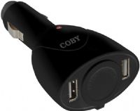 Coby CA781 Dual USB Car Charger, Power or charge USB devices from car/boat power sockets, Compatible with USB-powered devices such as iPod, MP3 players, cellular phones, PDAs and more, Integrated circuit assures short circuit protection, Intelligent switching for overcharge and overheat protection, Input DC 12-24V, UPC 716829857816 (CA-781 CA 781) 