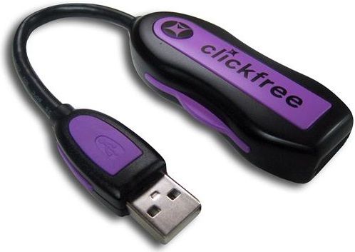 Clickfree CAB101 Transformer Backup Cable;  Compatible with any external USB hard drive; No software to install;  Automatically backs up over 400 file types; Works with Windows 2000, XP, and Vista; UPC 817048003425