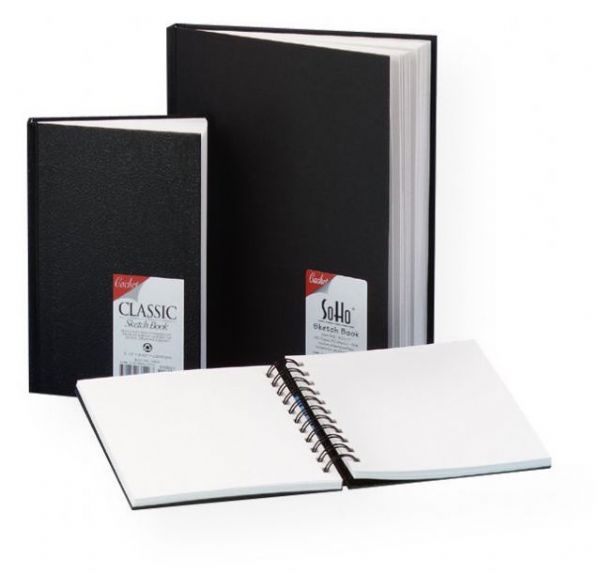 Cachet CSW1023 Classic 7 x 10 Black Wirebound Sketch Book; Same great features as the CS Series sketch books, but with a lasting, double-wire binding to ensure pages always lay flat and allows for back-to-back (360 degrees) folding; Made of 70 lb, acid-free drawing paper; Shipping Weight 1.00 lb; Shipping Dimensions 10.00 x 7.00 x 0.75 in; EAN 9781561527120 (CACHETCSW1023 CACHET-CSW1023 SKETCHING)