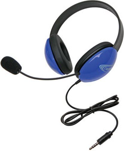 Califone 2800-BLT Listening First Stereo Headset with To Go 3.5mm Plug, Blue; Adjustable headband for personalized fit; Smaller overall headband to fit younger children; Rugged ABS plastic construction for classroom safety; Single 3.5mm To Go plug connects with smartphones, tablets, computers, Chromebooks, computers or a jackbox; UPC 610356832547 (CALIFONE2800BLT 2800BLT 2800 BLT)