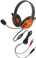 Califone 2810TI-AV Listening First Stereo Headset with Dual 3.5mm Plug, Tiger Motif; Adjustable headband for personalized fit; Smaller overall headband to fit younger children; Rugged ABS plastic construction for classroom safety; Volume control for individual preferences; Flexible electret microphone; UPC 610356832066 (CALIFONE2810TIAV 2810TIAV 2810TI AV 2810-TI-AV) 