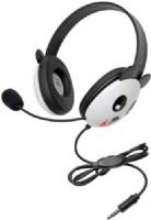 Califone 2810-TPA Listening First Stereo Headset with 3.5mm To Go Plug, Panda Motif; Adjustable headband for personalized fit; Smaller overall headband to fit younger children; Rugged ABS plastic construction for classroom safety; Volume control for individual preferences; To Go plug connects with iOS & Android-based mobile devices; UPC 610356832219 (CALIFONE2810TPA 2810TPA 2810 TPA) 