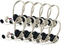 Califone 3064AV-10L Classroom Ten-Pack of Multimedia Stereo Headsets, Impedance 25 Ohms +/- 5 Ohms, Frequency Response 20-20000 Hz, Sensitivity 100dB SPL +/- 3dB at 1kHz, 27mm Mylar Diaphragm, Fully adjustable headband fits all students, Replaceable leatherette ear cushions, Omnidirectional electret mic on flexible gooseneck, UPC 610356831595 (CALIFONE3064AV10L 3064AV10L 3064AV 10L 3064-AV-10L 3064) 
