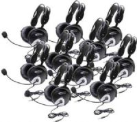 Califone 4100AVT-10L Headset with To Go Plug (10-Pack), Recessed wiring resists prying fingers for school safety, Fully adjustable headstrap, earcups and headstrap made with rugged ABS plastic for added durability in high-use settings, Permanently attached 3’ straight cord with reinforced connection resists accidental pull out for classroom safety, UPC 610356831823 (CALIFONE4100AVT10L 4100AVT10L 4100AVT 10L 4100-AVT-10L 4100) 