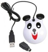 Califone KM-PA Panda-themed Optical Computer Mouse, Reinforced connectors (at both ends) resist accidental pull out, Left & right click capabilities, Rugged ABS plastic for durability and classroom safety, USB & PS2 connections for universal adaptability, UPC 610356611005 (CALIFONEKMPA CALIFONE-KM-PA KMPA KM PA) 