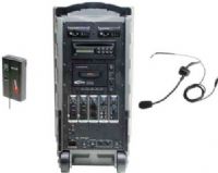 Califone PA919M Portable Wireless PowerPro PA System with Beltpack Transmitter & Headset Mic, 90 watts RMS, 300' transmission to an unlimited number of Wireless Companion Speakers for unlimited coverage and effortless set up, Use up to 2 wireless UHF mics and two wired mics at one time for more dynamic presentations and performances, UPC 610356831984 (CALIFONEPA919M PA-919M PA 919M PA919) 