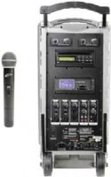 Califone PA919SDQ PowerPro SD Portable PA System with Handheld Wireless Mic, 90 Watts RMS Amplifier, 4-position steel handle for easy mobility, Dual 16-channel UHF selectability for two wireless mics, Programmable CD player, Separate volume, bass, treble controls for quality sound, Aux in and line inputs to connect with other media players, UPC 610356831991 (CALIFONEPA919SDQ PA-919SDQ PA 919SDQ PA919SD PA919) 