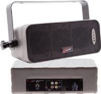 Califone PI31-PS Wireless, Powered & Non-Powered Whiteboard Field Array Speakers, 25 watts RMS Rated Power Output, Frequency Response 100 Hz – 3 kHz, Sensitivity 93 dB 1 Watt @ 1 meter, Dynamic Range 100 dB, Protective steel grille, Three x 3" transducers, Rugged steel bracket, Tone control, DC input, UPC 610356381113 (CALIFONEPI31PS PI31PS PI31 PS PI-31-PS) 