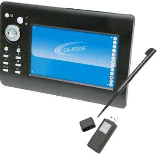 Califone WT1 Wireless Tablet Interface, 2.4GHz Control Interface, 50 Range, Tablet Area 6.2 diagonal, Resolution 1024 x 768 Points, Keys on the left side of the tablet enable it to be used as a mouse on a PC by touching the Pen to the tablet surface, Includes Pen, USB receiver & 3' USB cord, UPC 610356830673 (CALIFONEWT1 CALIFONE-WT1 WT-1 WT 1)