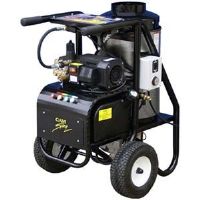 Cam Spray 1450SHDE Portable Diesel Fired Electric Powered 2 gpm, 1450 psi Hot Water Pressure Washer; Cam Spray SH Hot Water Series For Tough Cleaning Jobs; Offers efficiency, dependability and serviceability; Achieves 140 degrees fahrenheit rise in water temperature to get the job done right; Great for industrial/commercial jobs where you need to clean nasty grime, oil and dirt; UPC: 095879300030 (CAMSPRAY1450SHDE CAM SPRAY 1450SHDE PORTABLE DIESEL) 