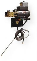 Cam Spray 2040EWM3-460 Economy Wall Mount Electric Powered Cold Water Pressure Washer, Black; 4 gpm; 2000 psi; Electric Motor; Wall Mount; 460V/3-phase; 10' Power Cord; 50' Hose; Frame Design Includes a Hook to Hang the Gun, Hose and Wand Below the Pressure Washer; Totally Enclosed Industrial Motor; Thermal Overload Protection; Overall Dimensions: 40" x 30" x 40"; Weight: 265 lbs (CAMSPRAY2040EWM3460 CAM-SPRAY2040EWM3460 CAM-SPRAY-2040EWM3-460 2040EWM3-460 2040EWM3460) 