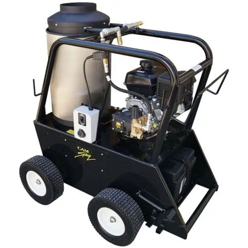 Cam Spray 2730QK Portable Diesel Fired Gas Powered 3 gpm, 2700 psi Hot Water Pressure Washer; This portable pressure washer is designed to be mobile around your work location and features a heavy duty frame with hose rack, wand holder and 13 inches wheels to navigate different types of terrain (CAMSPRAY2730QK SPRAY 2730QK P00671 PORTABLE DIESEL GAS 3GPM 2700PSI) 