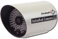 Zodiak CAMZKYIR8512 InfraRed Camera 1/3” Sony Color CCD, 480TV Line/0.2 Lux, 12.0mm up to 150 ft, Weather Proof, DC12V, Min. Illumination 0.3 Lux / F 2.0 (Day), 0 Lux (IR on), S/N Ratio More than 48dB, Auto White Balance, Auto Gain Control (CAM-ZKYIR8512 CAMZKYIR-8512) 