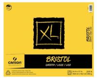 Canson C400061837 XL 14" x 17" Smooth Bristol Pad (Fold Over); Bright white bristol stock; Smooth surface is ideal for marker, pen, and ink; Fold over bound pad; 25 sheets; 100 lb./260g; Acid free; Dimensions 14" x 17"; Weight 2.67 lb; EAN 3148950105516 (CANSON400061837 CANSON-400061837 XL-400061837 DRAWING) 