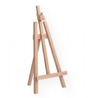 Cappelletto CCT8 Lyre Tabletop Easel; Cappelletto's lyre tabletop easel is made of oiled stain-resistant beechwood; This easel has a sliding top clamp; The size is ideal for displaying photos, paintings, or posters; Supports canvases up to 14"; Set-up dimensions: 9.5" x 10" x 19"; 13 oz; Made in Italy; Shipping Weight 0.81 lb; Shipping Dimensions 9.4 x 2.6 x 15.00 in; EAN 8032679711712 (CAPPELLETTOCCT8 CAPPELLETTO-CCT8 EASEL PAINTING) 