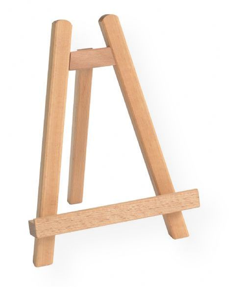 Cappelletto CML15 Mini Tabletop Display Easel; A simple, high quality, miniature display easel; Perfect for displaying smaller pieces of art; Made of oiled, stain-resistant, seasoned beechwood; Set-up dimensions: 7.5 x 7.5 x 10.5 in; Holds canvases up to 14 in; 16 oz; Made in Italy; Shipping Weight 0.56 lb; Shipping Dimensions 8.3 x 2.6 x 11.00 in; EAN 8032679711804 (CAPPELLETTOCML15 CAPPELLETTO-CML15 -CML15 EASEL PAINTING)