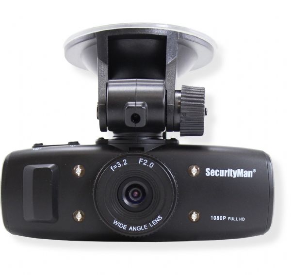 SecurityMan CARCAM-SD High Definition Car Camera Recorder with Built-In Impact Sensor for Traffic Accident Evidence; HD video quality and real time recording (30 fps); Capture interesting events on the road that can come of help if there are any legal complications; Auto recording, video motion detection recording, and manual recording (video or snapshot) modes; UPC 701107902128 (CARCAMSD CAR-CAMSD CAR-CAM-SD SECURITYMANCARCAMSD SECURITY-MAN-CARCAM-SD SECURITY MAN-CARCAMSD)