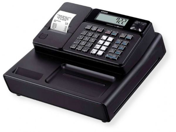 Casio PCRT276 Model PCR-T276 24 Department Thermal Cash Register; Black Color; Bluetooth; Antimicrobial Keyboard; Customer Display; Up to 700 Price Look-ups; 4 Bill Compartments and 5 Change Slots; 8 keys; LCD Display; Weight 12 lbs; UPC 079767511999 (CASIO PCRT276 CASIOPCR-T276 CASIO/PCR T276 ARLINGTON)