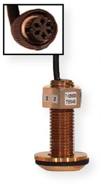 Furuno CAT2000/TH Bronze Thru-Hull Temperature Sensor, 6-Pin Connector; 8-Meter Cable; Shipping Information: 4 lbs, 6 x 10 x 13; CAT2000TH CAT200-0TH CAT2-000TH)
