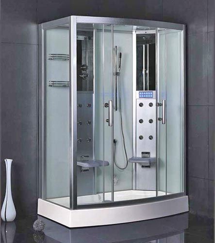 Wasauna CATIANA Steam Shower, 2 PersonS Capacity, 12 Jets, 220V/15amp, 3KW Steam Generator, CETL and UL Approved, Control Panel, Chromotherapy, Amazon Rainshower, Soothe your Senses, Dimension 59 x 35 x 89 (CATIANA)