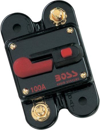 Boss Audio CB100 High Power 100 Amp Circuit Breaker, Boot/Bonnet mount circuit breaker, Push button which can be used as a kill switch (CB-100 CB 100)