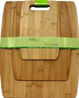 Oceanstar CB1156 Bamboo Cutting Board Set, 3-Piece, 100% bamboo and eco-friendly, 9" L x 6" W x .125" D Small, 12" L x 9" W x .125" D Medium, 15" L x 12" W x .625" D Large, Hand Grips /Finger Grooves Features, Rectangle Shape, 0 - 2 In. Thickness, Easy to maintain and clean (CB1156 CB-1156 CB 1156) 