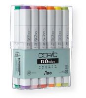 Copic CB12 Basic Set of 12 Markers; The original line of high quality illustrating tools used for decades by professionals around the world; Preferred for architectural design, product rendering, and other forms of industrial design; EAN 4511338002209 (CB-12 CB1-2 COPICCB12 COPIC-CB12 COPICCB-12 COPICC-B12) 
