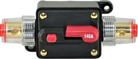 Boss Audio CB140 High Power 140 Amp Circuit Breaker with Manual Reset Switch, Matches up with systems rated at 140 Amps, Can be used with 1 or more Amplifiers, UPC 791489330022 (CB-140 CB 140)
