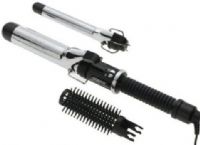 Conair CB830W Euro Salon Styling System, 3/4", 3/4" Brush Sleeve and 1 1/4" - 3 Barrel Size Attachments, Adjustable Temperature Control, On/Off Touch Pad, Auto Shut-off, Patented Euro Design Handle, Tangle-free Swivel Cord, UPC 074108122759 (CB830W CB-830W CB 830W CB830 W CB830-W) 
