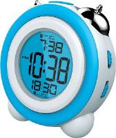 Coby CBC-53-BLU Talking Alarm Clock With LEd Projector, Blue, Display of perpetual calendar, On-the-hour chime, Set Up to 3 Alarms, Adjustable swivel projector, LCD time and temperature display, Alarm and 10 minute snooze function, Talking Function, Dimensions 8" x 3" x 4", Weight 0.5 lbs, UPC 812180029074 (CBC 53 BLU CBC 53BLU CBC53 BLU CBC-53BLU CBC53-BLU CBC53BLU CBC-53-BL CBC53BL) 