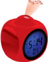 Coby CBC-54-RED Uprise Alarm Clock With Led Projector, Red, Display of perpetual calendar, On-the-hour chime, Adjustable Swivel Projector, LCD Time and Temperature Display, Set up to 3 alarms, Alarm and 10 minute snooze, Dimensions 8" x 3" x 4", Weight 0.5 lbs, UPC 812180029197 (CBC 54 RED CBC 54RED CBC54 RED CBC-54RED CBC54-RED CBC54RED CBC-54-RD CBC54RD) 