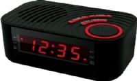 Coby CBCR-100-BLK Digital Alarm Clock, Black, 0.6" LED display, Dual alarm clock function, AM/FMreceiver with preset stations, Sleep timer function, Snooze button, Audio input, Battery back-up system, Dimensions 5.5 x 2.6 x 5.1 inches, UPC 811218002254 (CBCR100BLK CBCR100-BLK CBCR-100BLK CBCR-100 CBCR100BK) 
